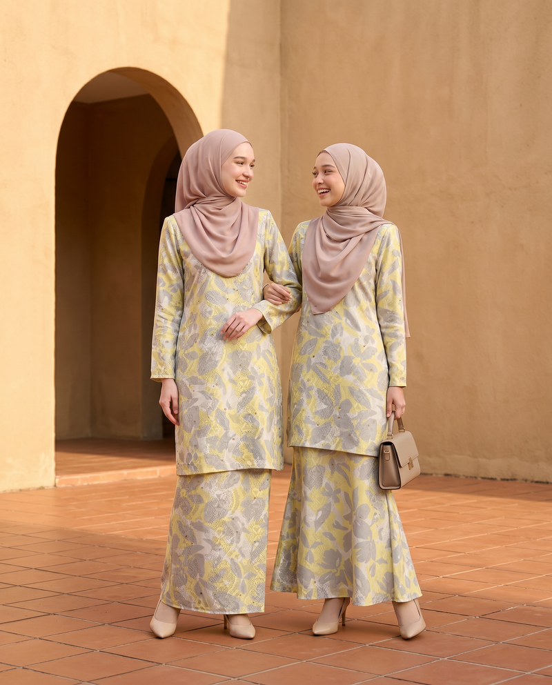 Yellow Scattered Floral