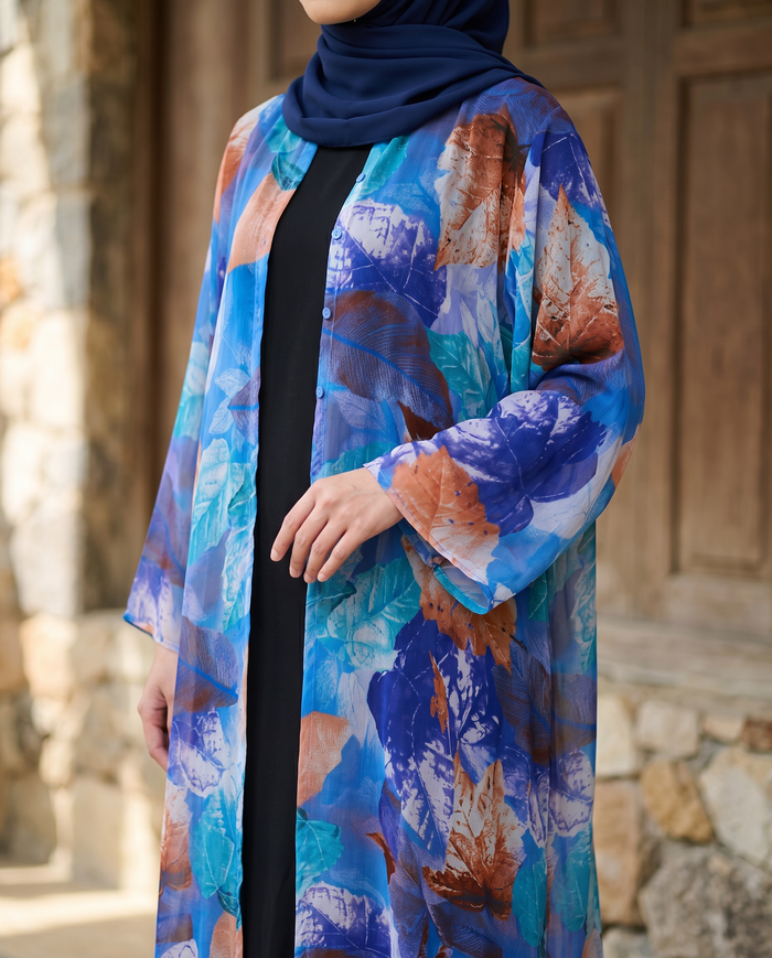 Kaftan Silky Chiffon — Blue Vine