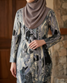 Slate Grey Scrollwork Paisley
