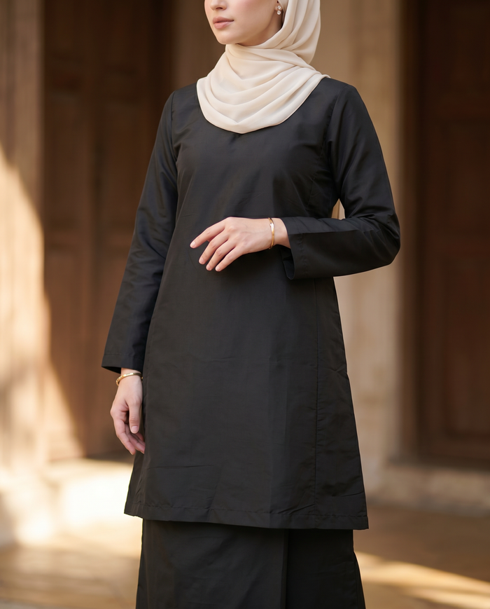 Baju Kurung Kemboja Plain Tafetta