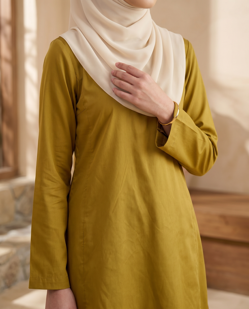 Baju Kurung Kemboja Plain Tafetta