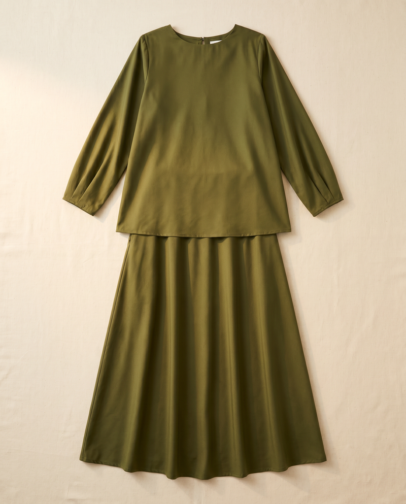 Baju Kurung Kemboja Plain Tafetta