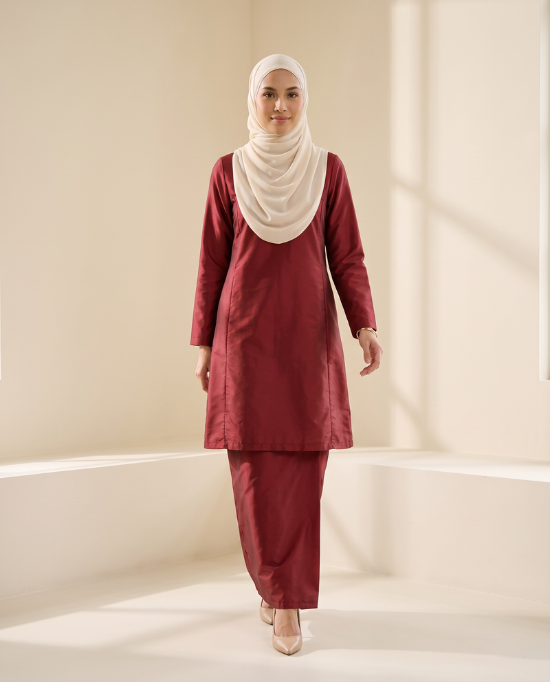 Baju Kurung Kemboja Plain Tafetta