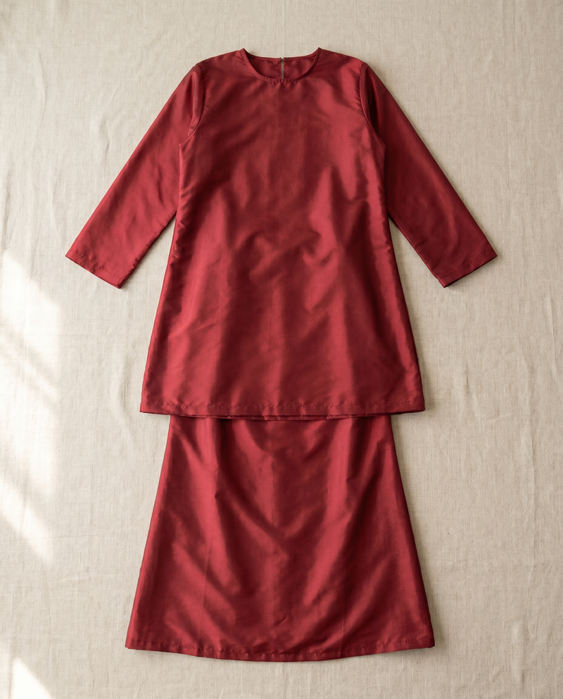Baju Kurung Kemboja Plain Tafetta
