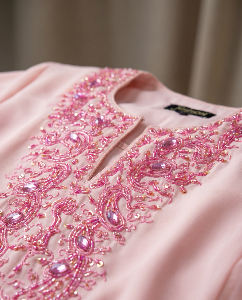 Baju Kurung Chiffon Plain Embroidery