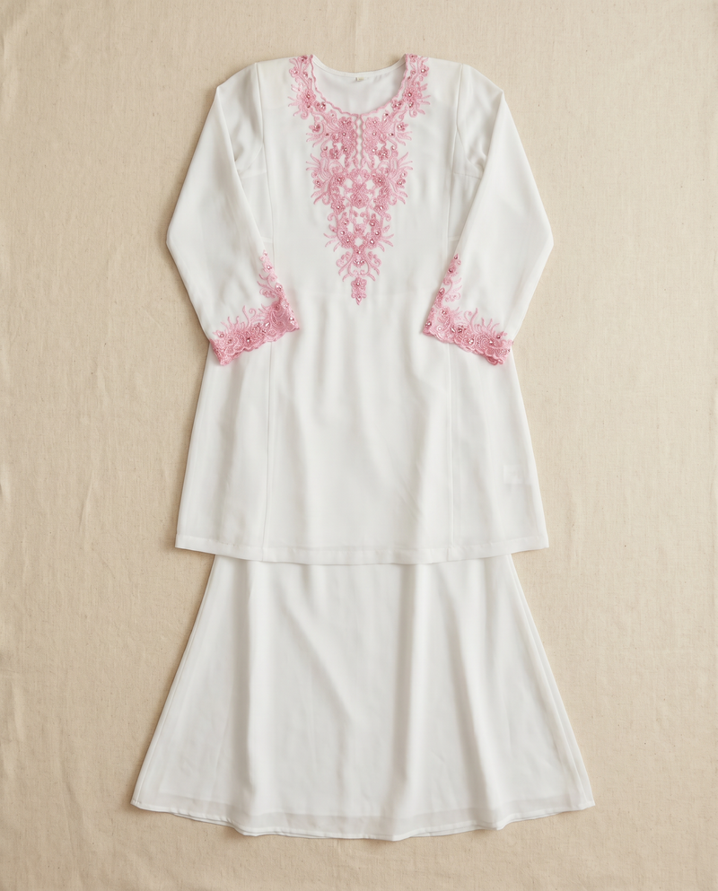 Baju Kurung Chiffon Plain Embroidery