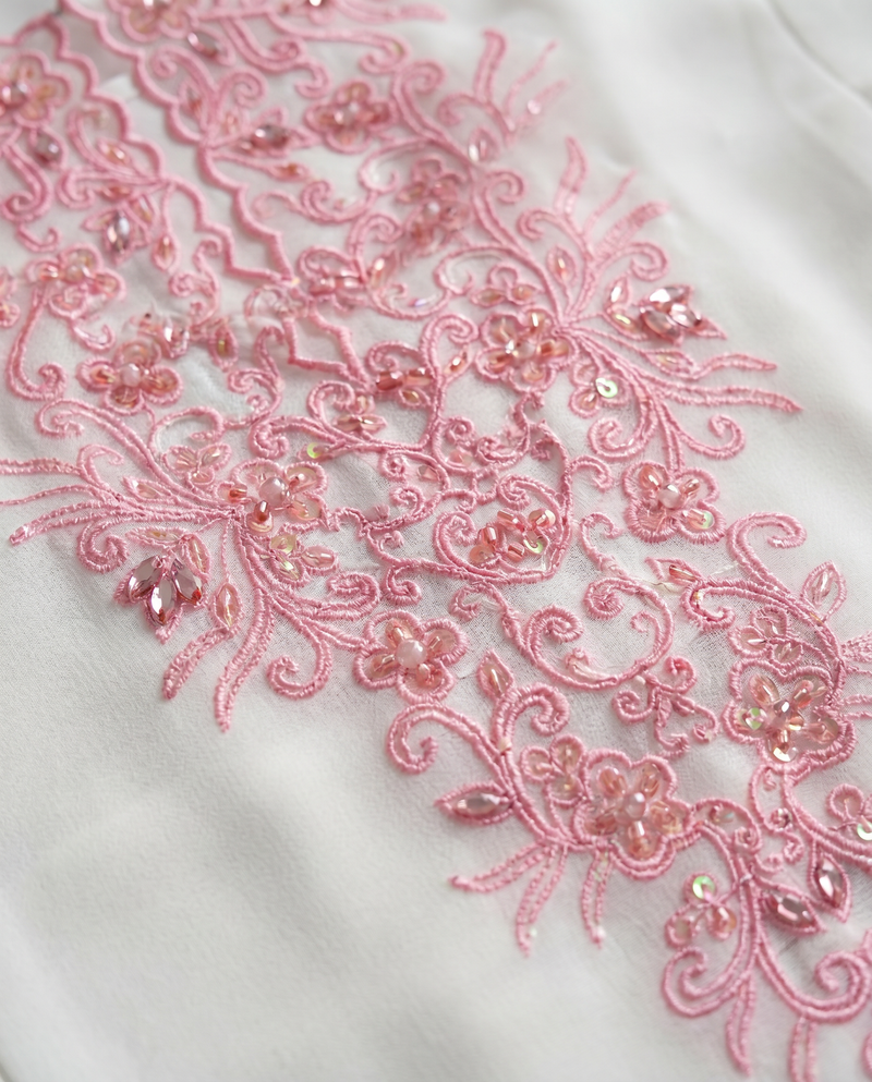 Baju Kurung Chiffon Plain Embroidery