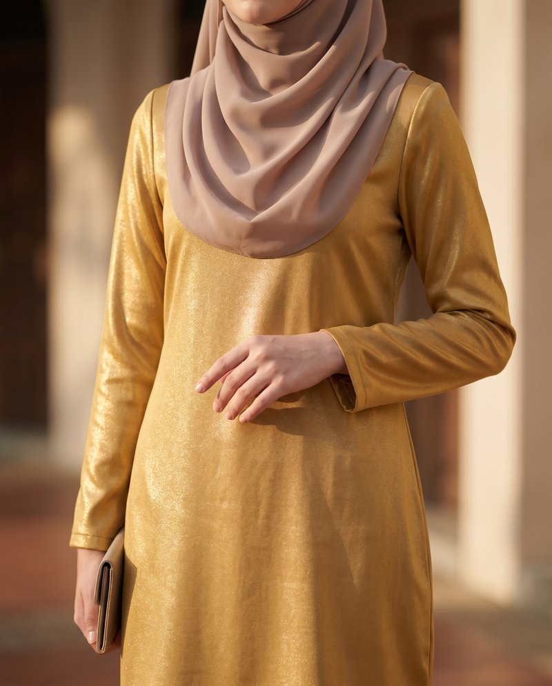 Baju Kurung Anggun Seri Metallic Shining