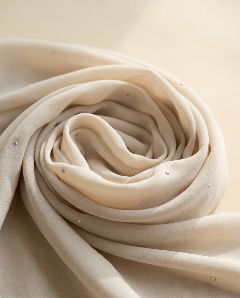 Selendang Chiffon Plain Batu