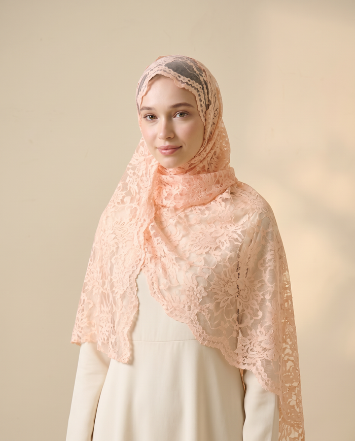 Selendang Japanese Lace — Light Brown