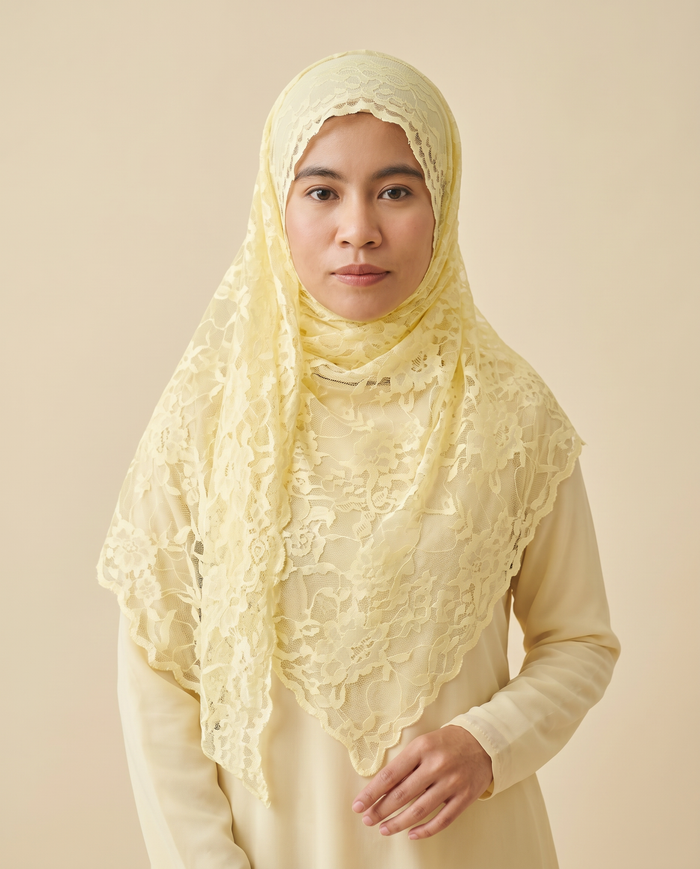Selendang Japanese Lace — Yellow