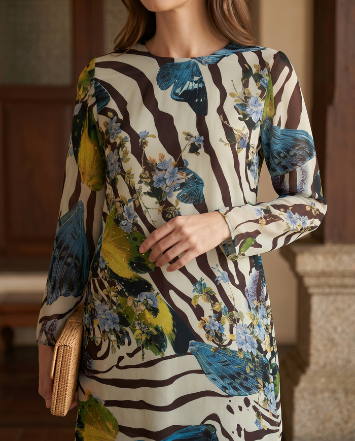 Silky Chiffon Puff — Multi Blossom