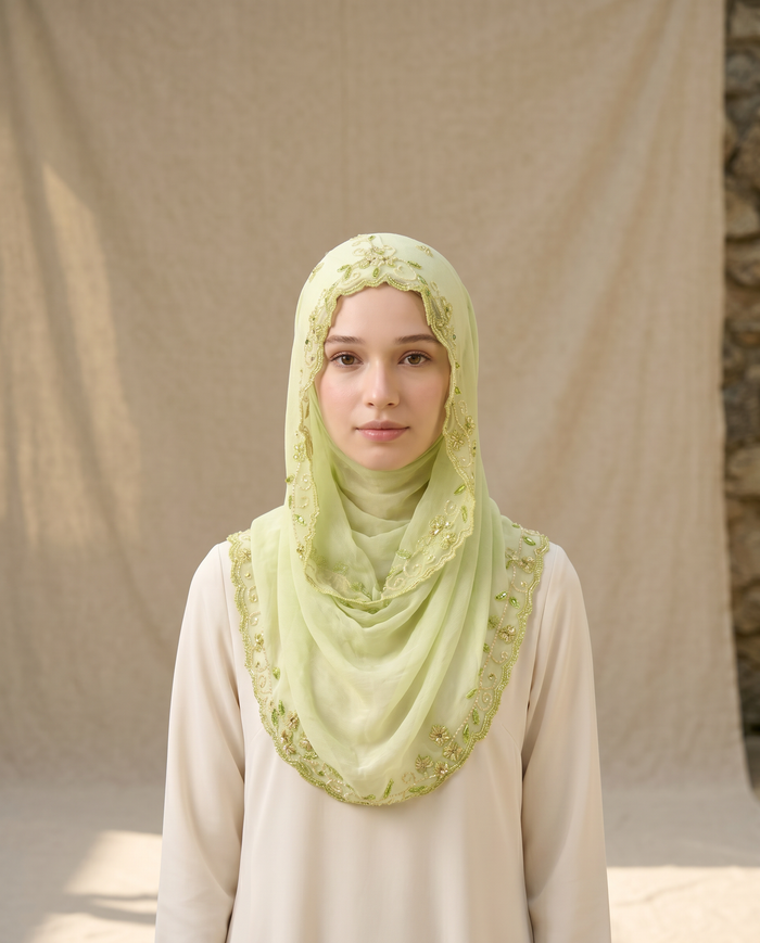 Tudung Siti Chiffon Exclusive — Green 2