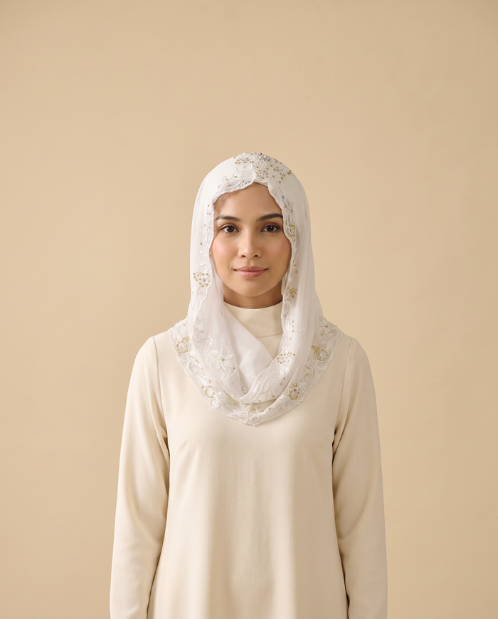 Tudung Siti Chiffon Exclusive — White