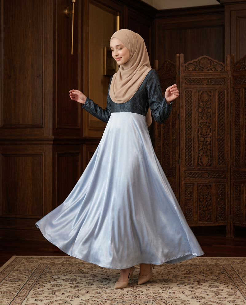Jubah Songket Soft Satin