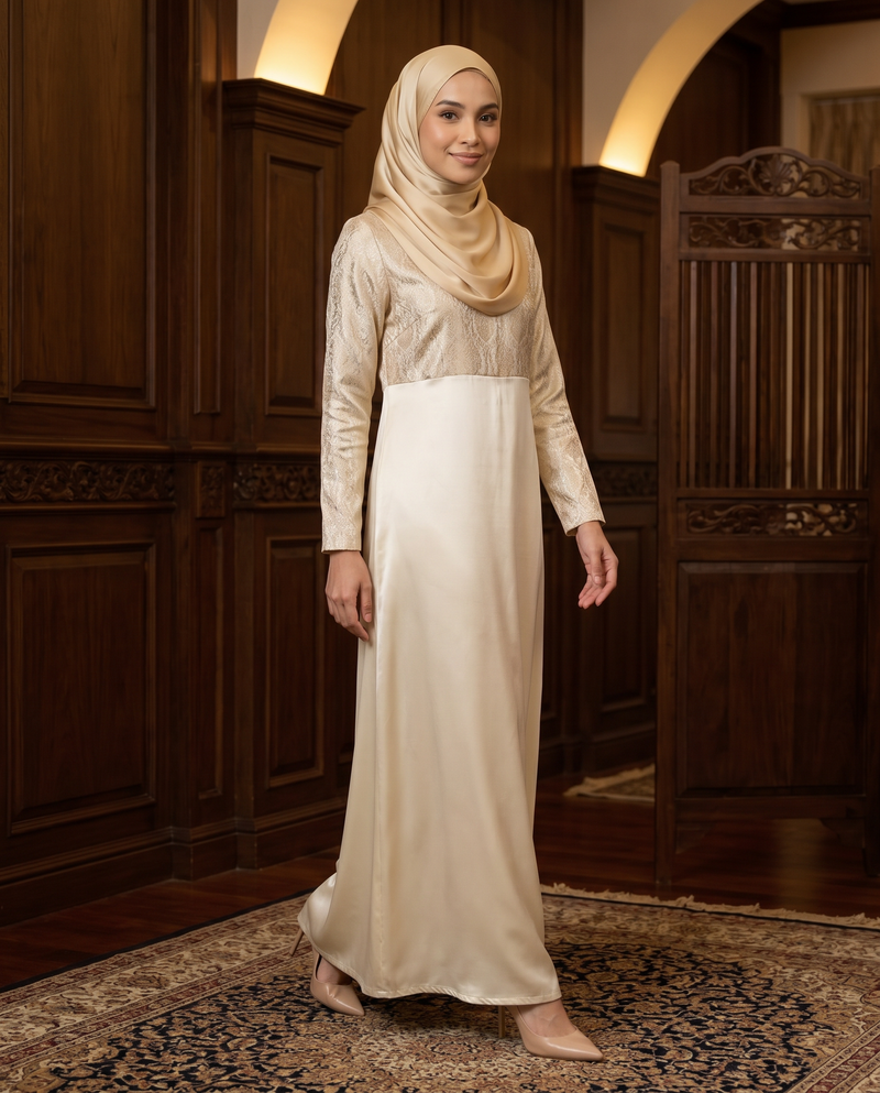 Jubah Songket Soft Satin