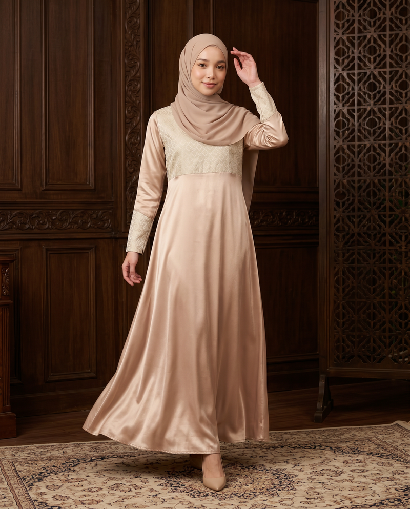 Jubah Songket Soft Satin