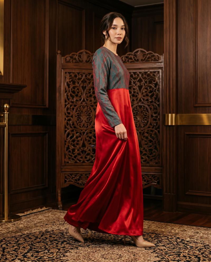 Jubah Songket Soft Satin