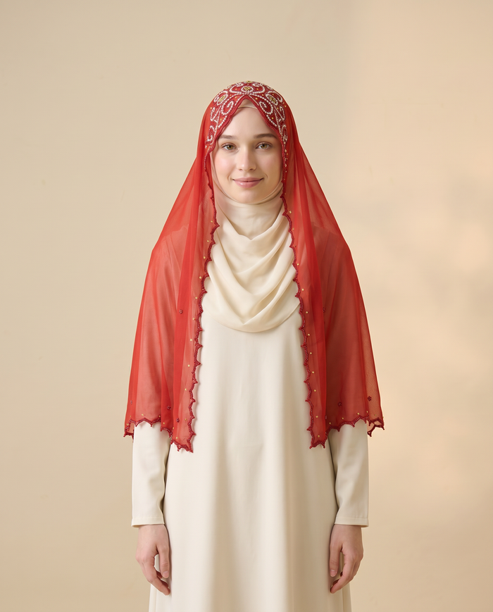 Veil Chiffon Stone — Red Chilli