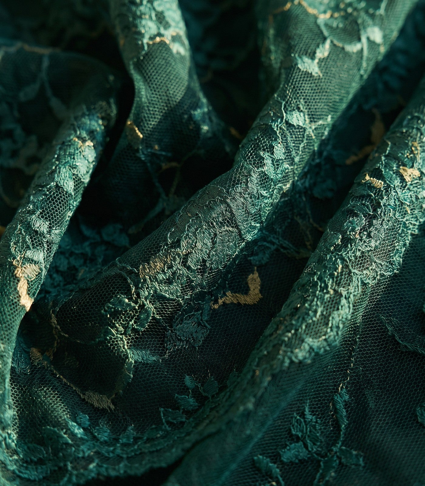 Gulatis hand-beaded silk — close detail